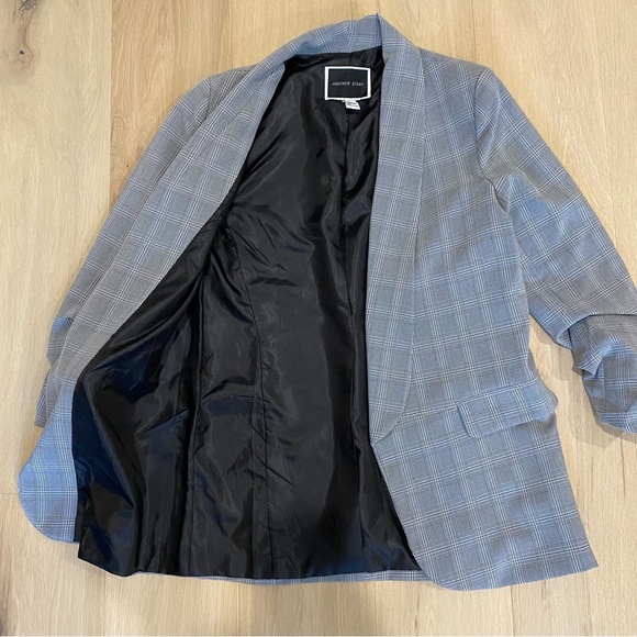 Another Story | Grey Plaid Blazer Suit Jacket 🤍 - Picture 3 of 8